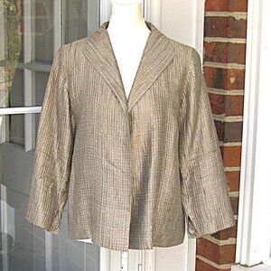 Eileen Fisher open front luxury style silk jacket Small fully lined soft